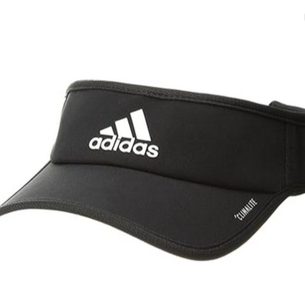 NWT Adidas Black Climalite Superlite Performance Visor, OS